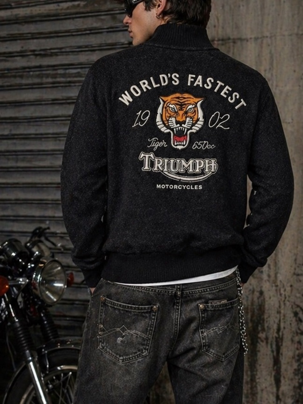 Y2K Triumph Tiger 650cc “World’s Fastest” Zip Jacket | Lucky Brand Exclusive